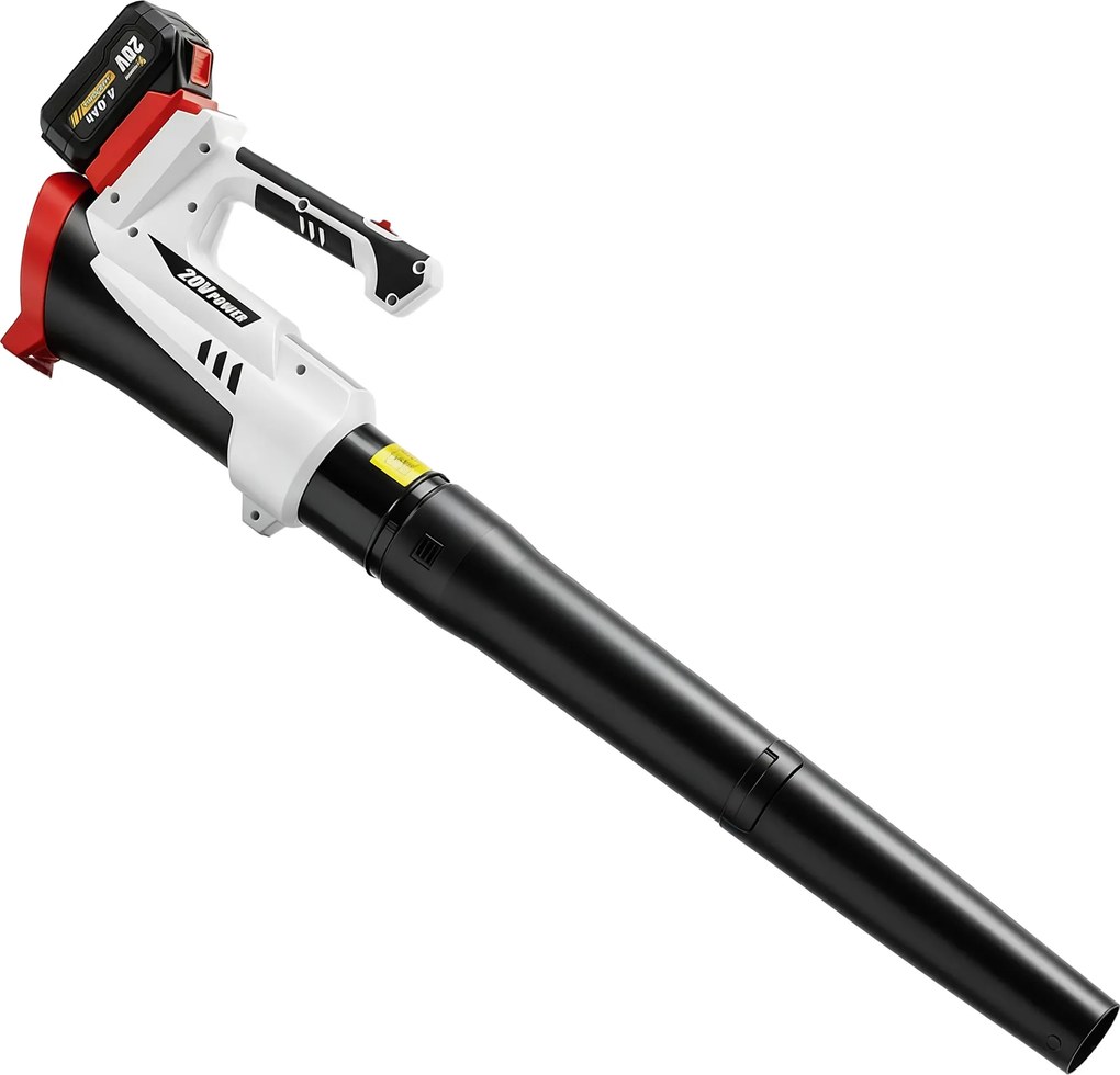 Outsunny Suflător Aspirator Tocător de Frunze 250 W cu Baterie 4000 mAh și Încărcător, 6 Viteze, 149 km/h, Alb | Aosom Romania