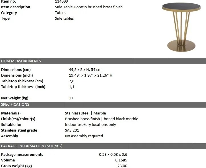 Masuta laterala design LUX Horatio 114093 HZ