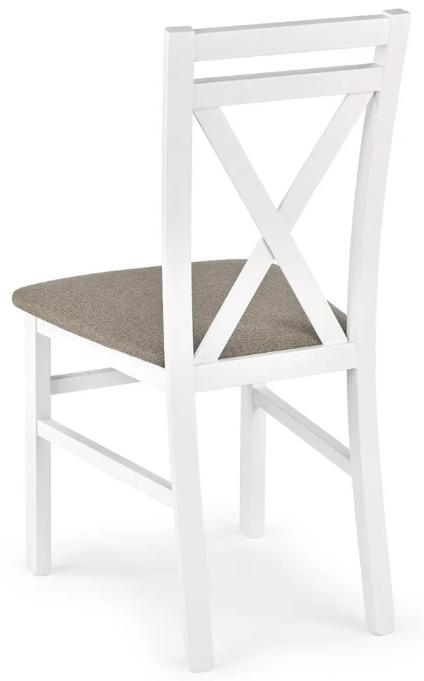 Scaun tapitat Dariusz alb-natur - H 90 cm