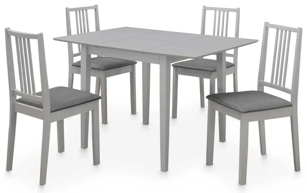 vidaXL Set mobilier de bucătărie, 5 piese, gri, MDF