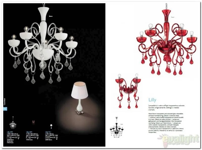 Aplica de perete LILLY AP2 rosso 73446