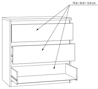 Comodă MAO cu sertare, stejar artisan