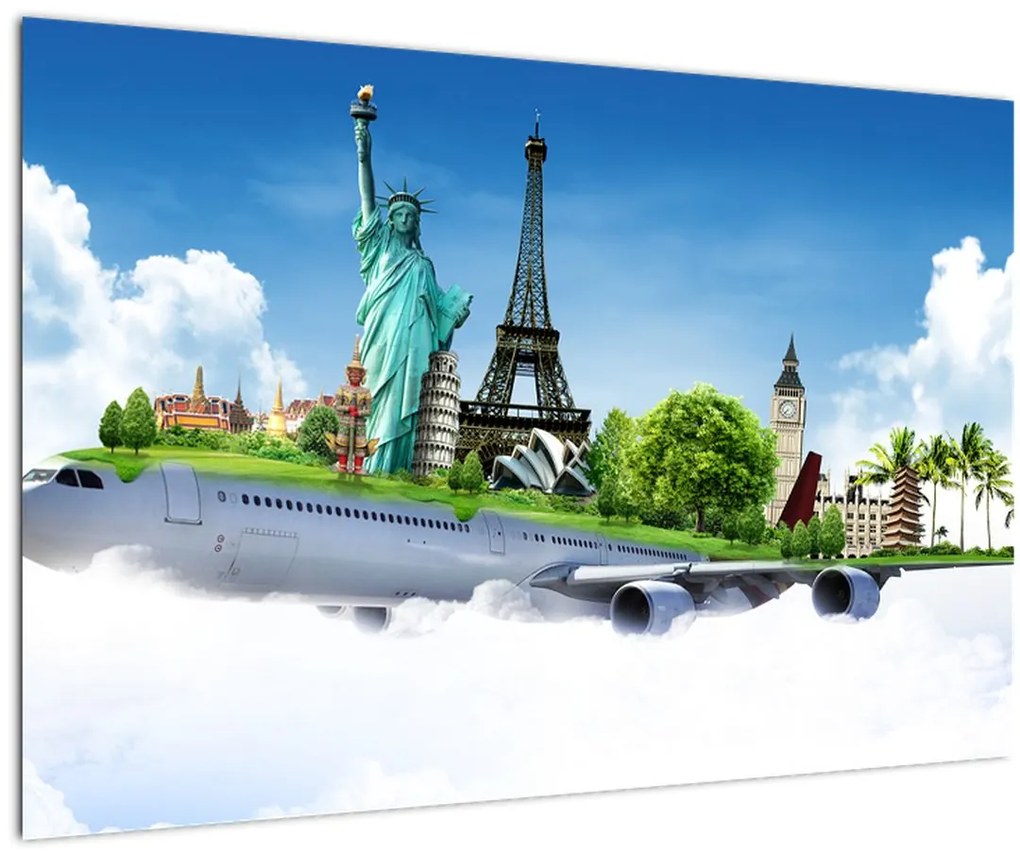 Tablou - Călătorie în jurul lumii (90x60 cm)