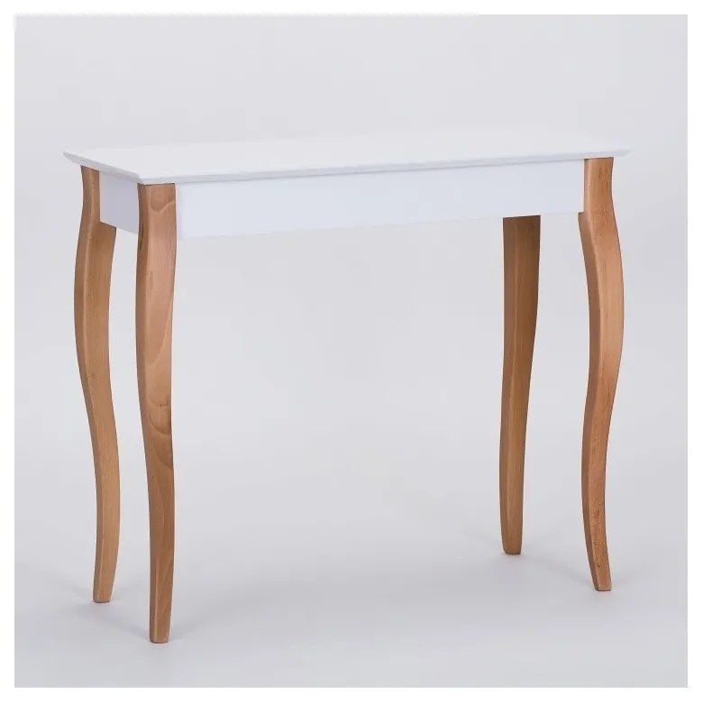 Masă Ragaba Console, lungime 85 cm, albă
