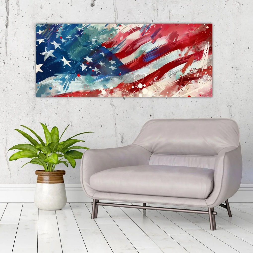 Tablou - Steagul SUA (120x50 cm)
