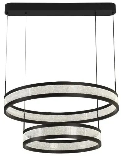 Lustră LED dimabilă pe cablu LED/40W/230V negru + telecomandă