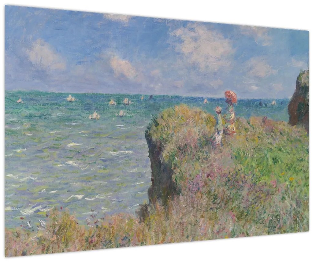 Tablou - Claude Monet, Cliff Walk at Pourville, reproducere (90x60 cm)