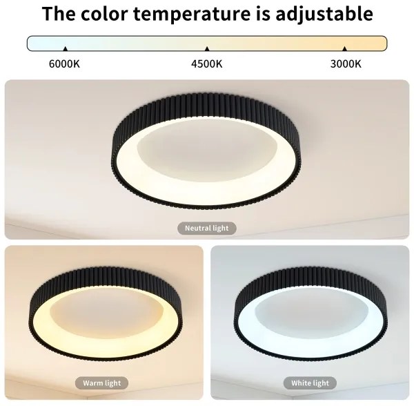 Brilagi - Plafonieră LED dimabilă FALCON MODERN LED/54W/230V 60 cm negru + telecomandă