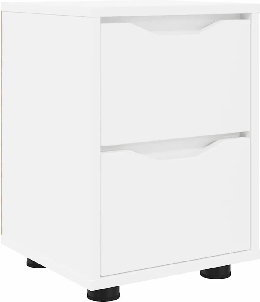 vidaXL Noptieră cu sertar Alb 30,5 x 30 x 43 cm Lemn compozit