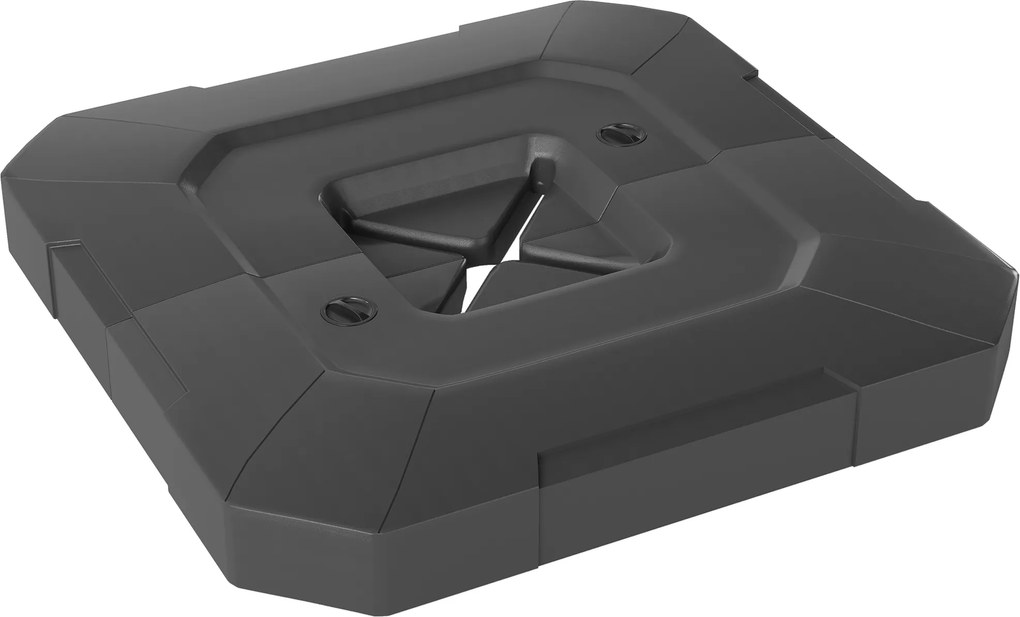 Outsunny Set 2 Greutăți pentru Baza Umbrelei, Bază pentru Umbrelă din HDPE, Reumplibilă cu 80 kg Apă sau 105 kg Amestec Nisip și Apă, 101x101x12 cm, Negru | Aosom Romania