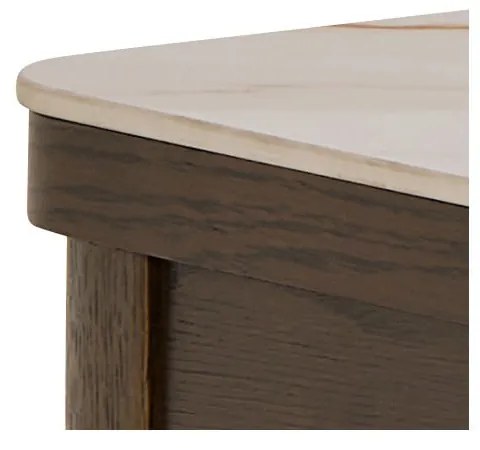 Masă consolă bej-maro închis cu blat ceramic 40x100 cm Southampton – Actona