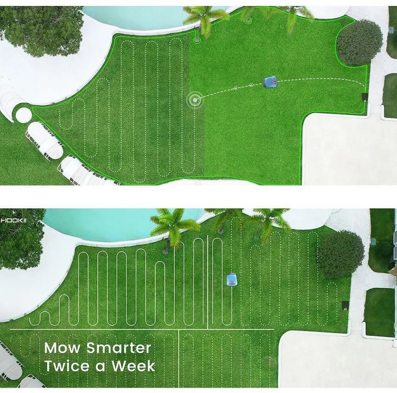 Robot de tuns gazon/iarba HOOKII Neomow S, Pentru până la 1000 m², 60 dB, Wi-Fi, 4G, Bluetooth, Autonomie pana la 120 min, Albastru