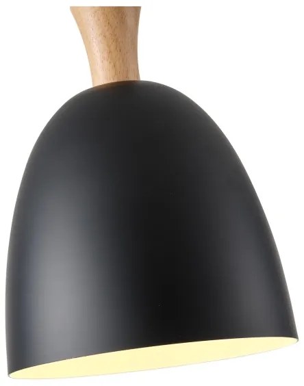 Lustră pe cablu 1xE27/15W/230V negru pr. 23 cm