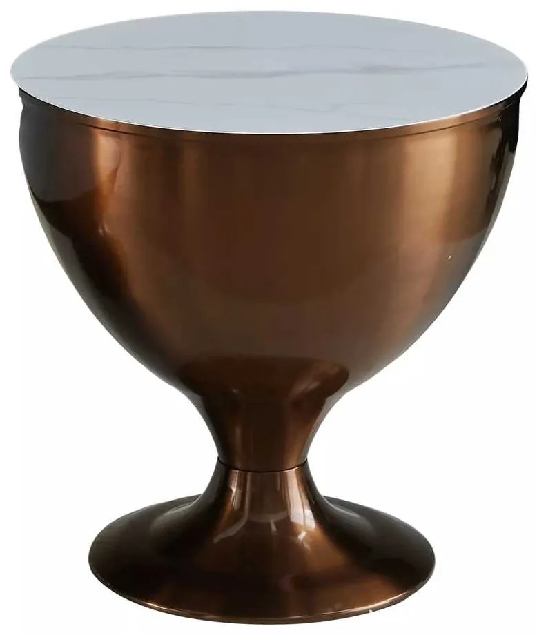 Măsuță de cafea Calvari, marmură / bronz