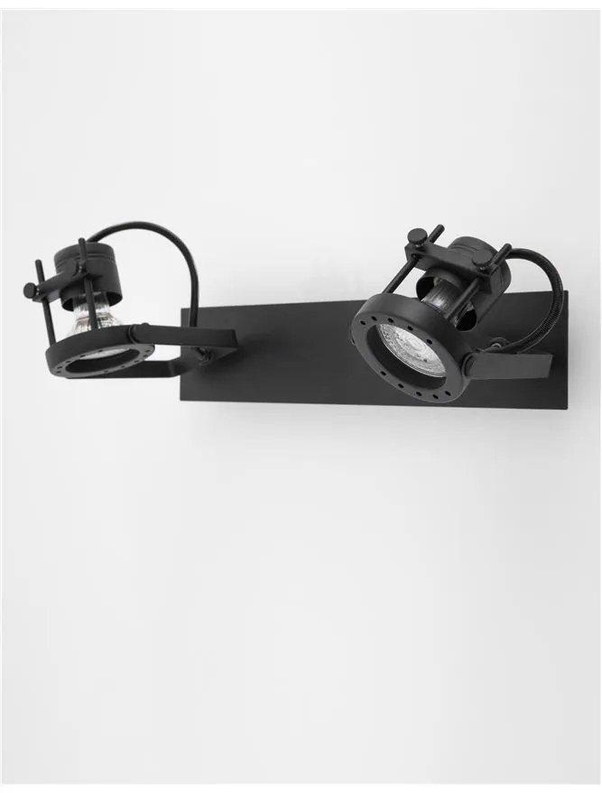 Aplica cu 2 spoturi directionabile SALVA negru NVL-9155102