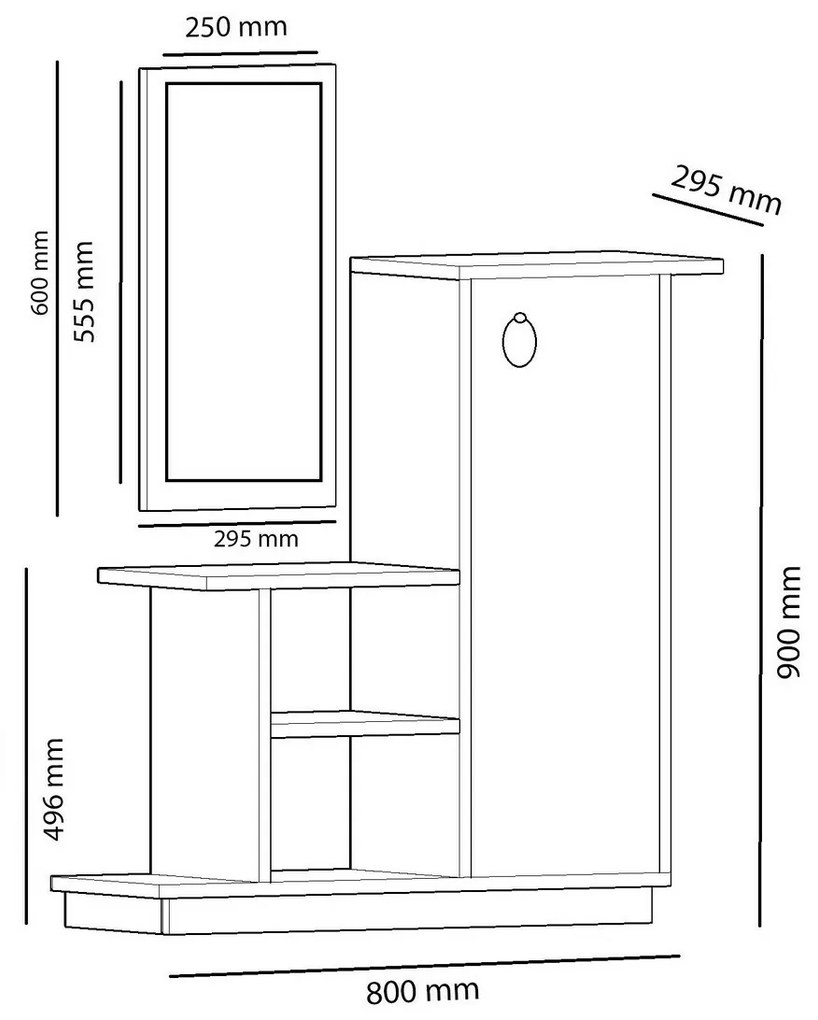 Set de hol Asia Oak and Anthracite