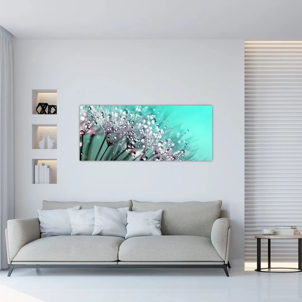 Tablou - planta cu rouă (120x50 cm)