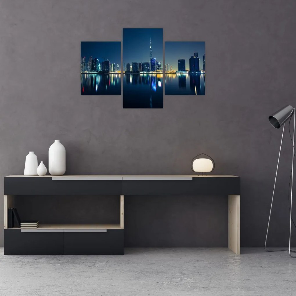 Tablou cu orașul nocturn (90x60 cm)