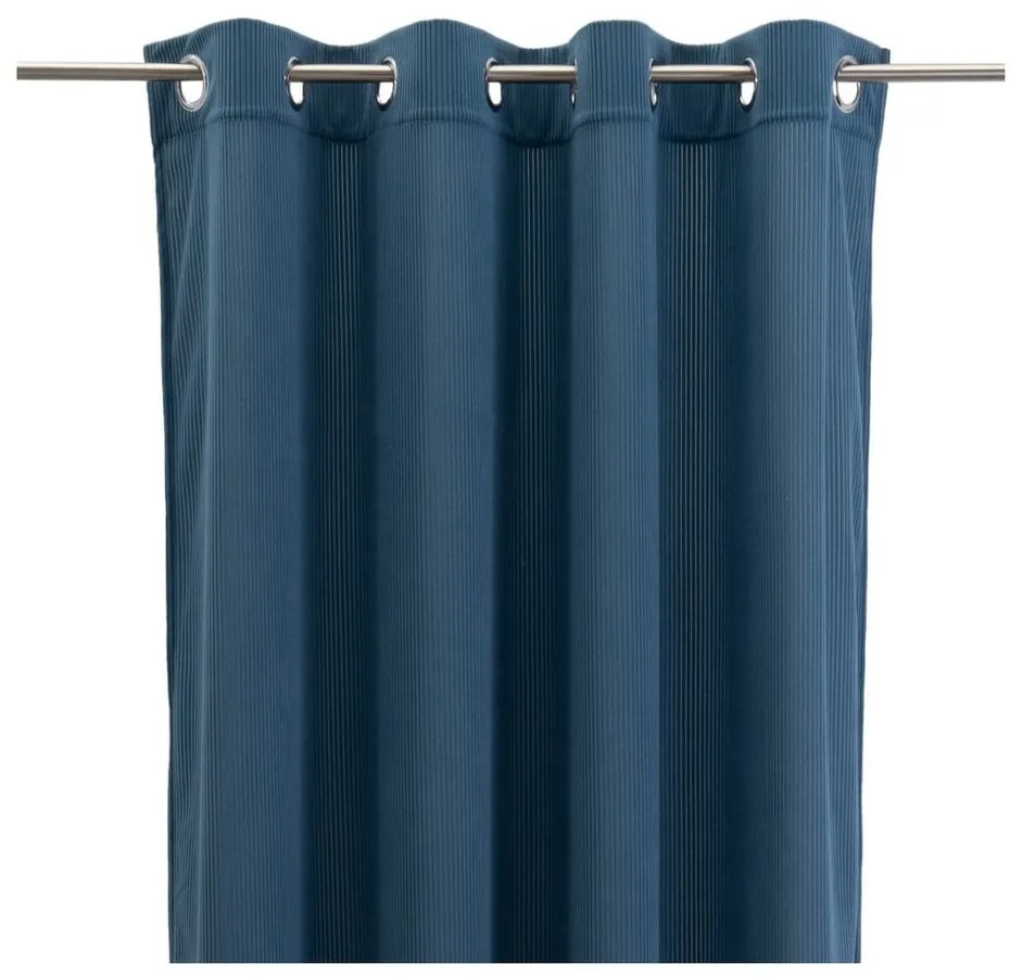 Draperie albastră din catifea reiată 140x260 cm Merely – Casa Selección