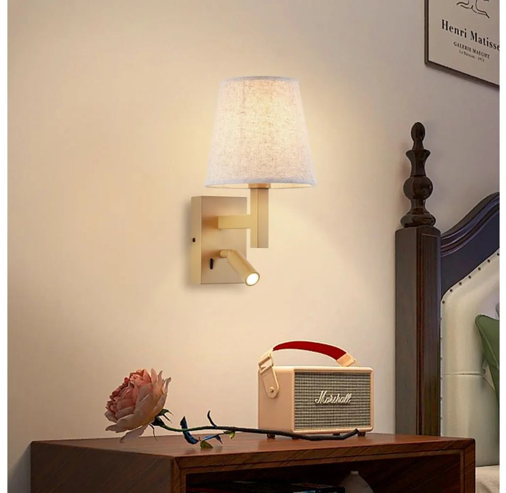 Lampă LED de perete Brilagi DEYA 1xE14/40W/230V + LED/3W in/auriu