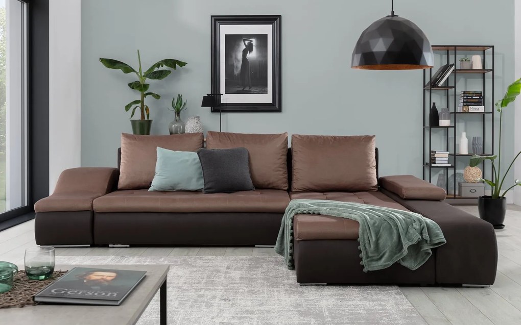 Colțar lemn masiv Extensibil Opal Depozitare 296x200cm Personalizabil