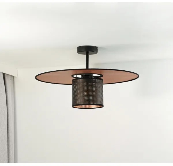 Lustră aplicată TOKYO Duolla SHINY 1xE27/15W/230V d. 50 cm negru/cupru