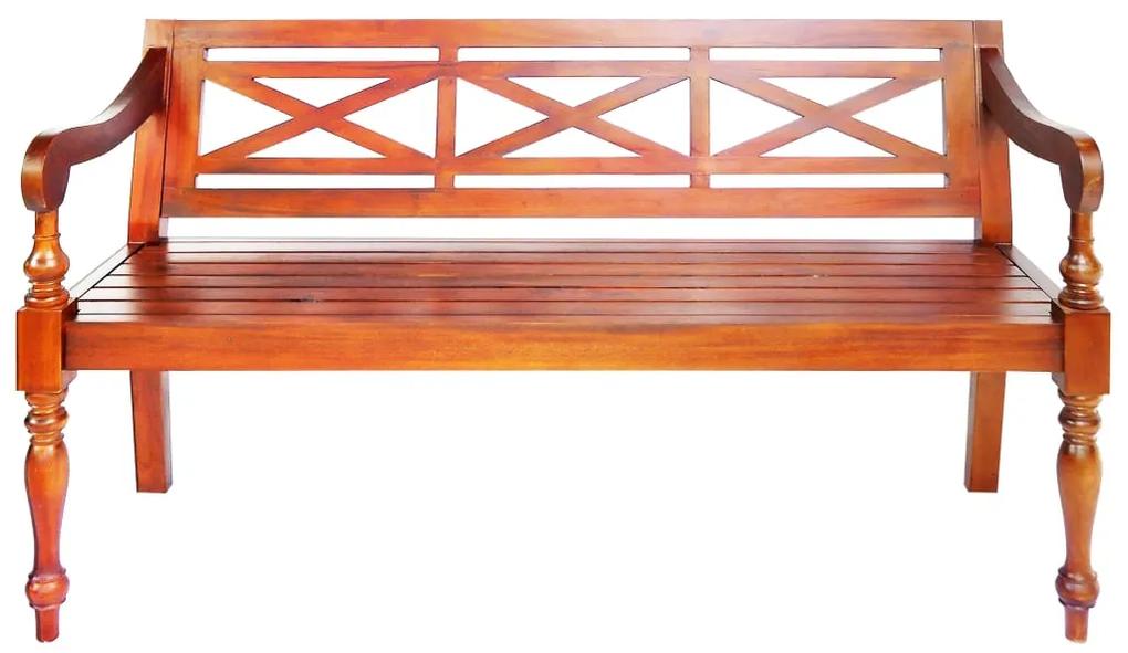 Banca Batavia, maro inchis, 123 cm, lemn masiv mahon Maro inchis, 123 cm, Da
