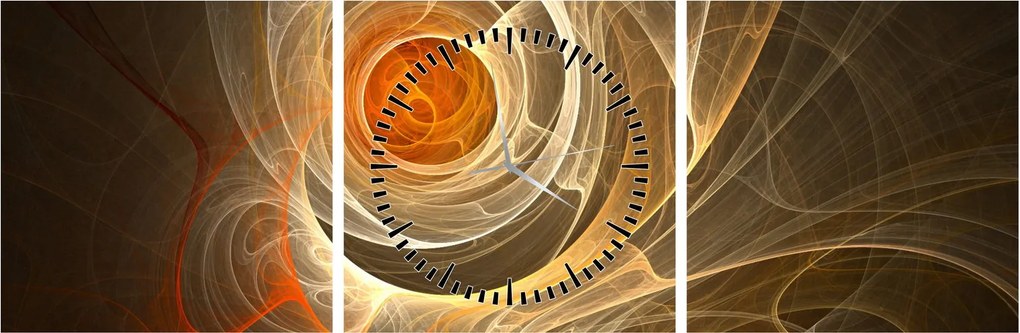 Tablou cu abstracție (cu ceas) (90x30 cm)
