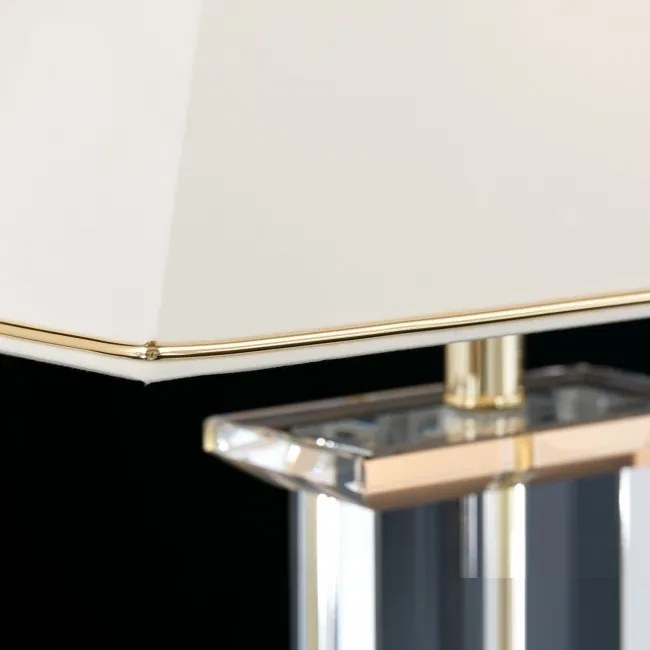 Veioza, lampa de masa design LUX VERONIQUE, auriu/ abajur crem