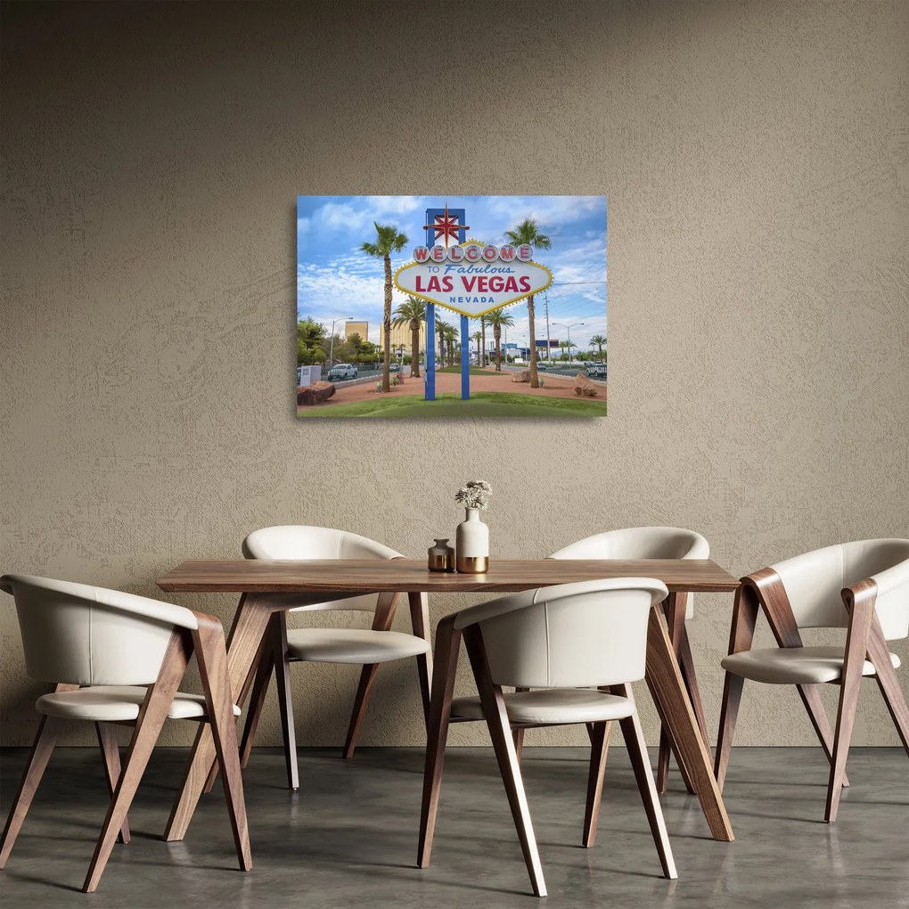 Tablou pe sticlă - Las Vegas (70x50 cm)