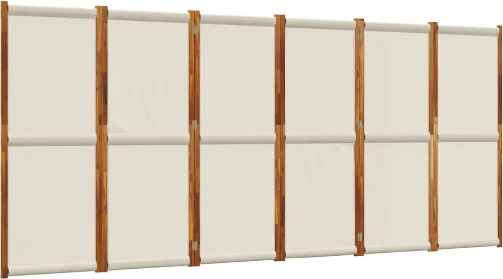 vidaXL Paravan de cameră cu 6 panouri, gri deschis, 420x180 cm