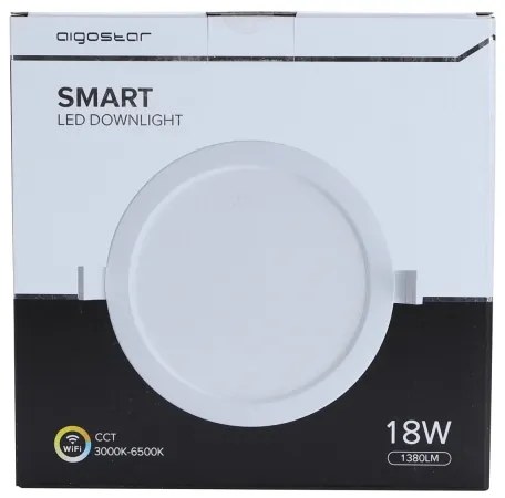 Corp de iluminat LED dimabil încastrat Aigostar 18W/230V d. 22 cm Wi-Fi