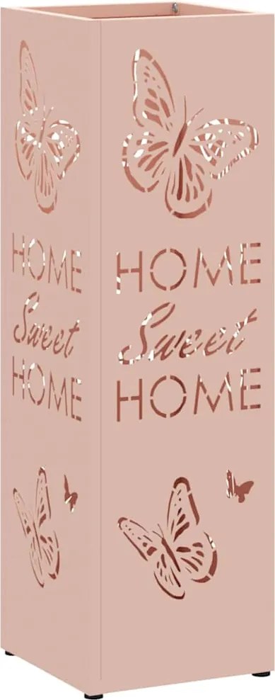 vidaXL Suport pentru umbrele Roz 15,5 x 15,5 x 49 cm Metal