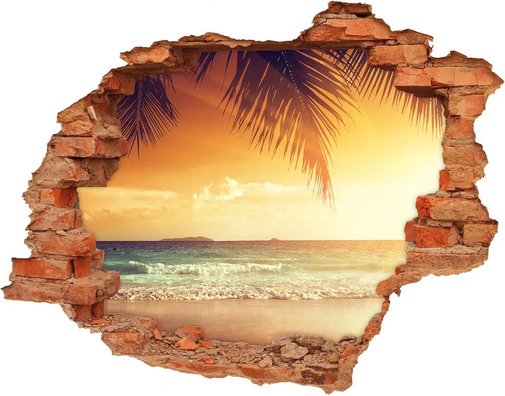 Fototapet un zid spart cu priveliște Plaja tropicala