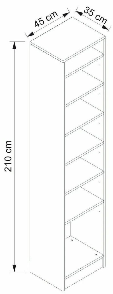Dulap cu rafturi Nemake 19 (Nuc) . 1093943