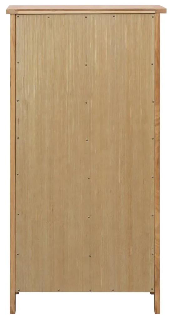 Dulap de vinuri, 56 x 32 x 110 cm, lemn masiv de stejar Maro, 2, 35