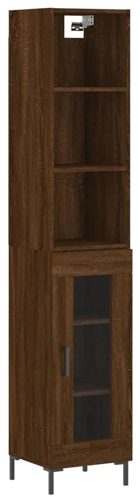 3189900 vidaXL Dulap înalt, stejar maro, 34,5x34x180 cm, lemn prelucrat
