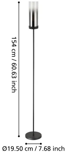 Lampadar Eglo 44004 TOOTHILL 1xE27/40W/230V negru