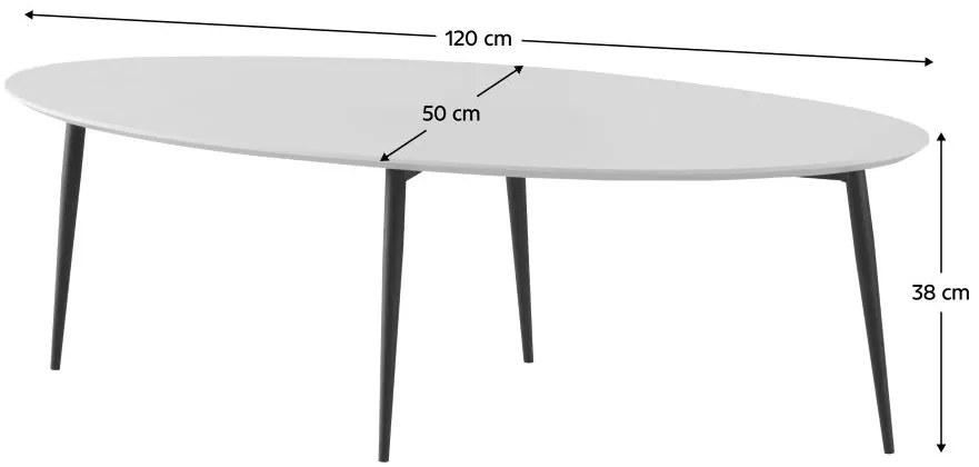 Măsuță de cafea SARAM (alb + Negru). 1091522