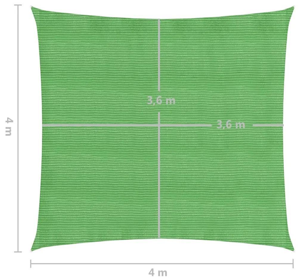 Panza parasolar, verde deschis, 4x4 m, HDPE, 160 g m   Lysegronn, 4 x 4 m
