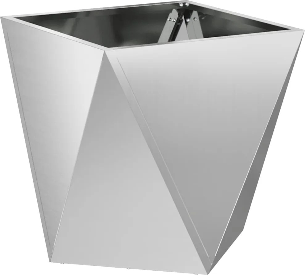 vidaXL Jardinieră Argintiu 50 x 50 x 50 cm Oțel Galvanizat