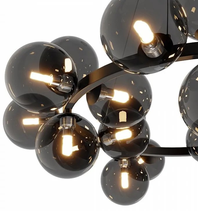 Lustra moderna design deosebit cu 25 de surse de lumina Dallas negru