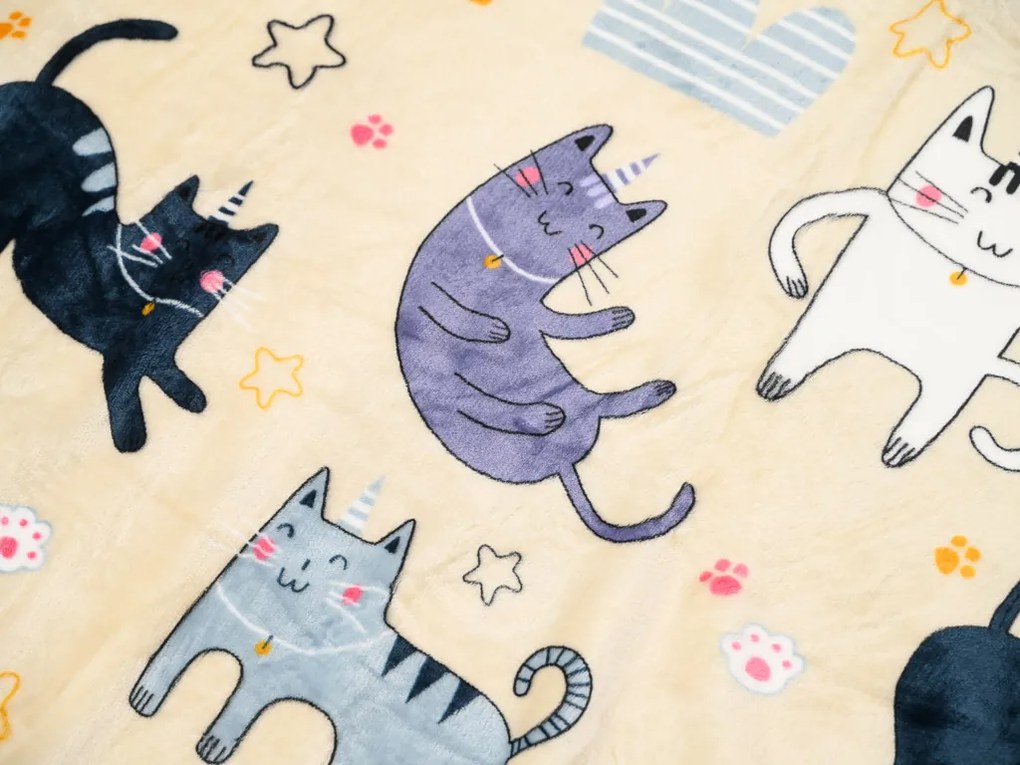 Lenjerie din microplush PURRSLEEP bej Dimensiunile lenjeriei: 70 x 90 cm | 140 x 220 cm