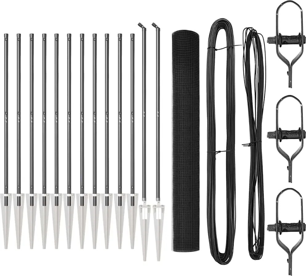 vidaXL Stâlp de gard. Gri