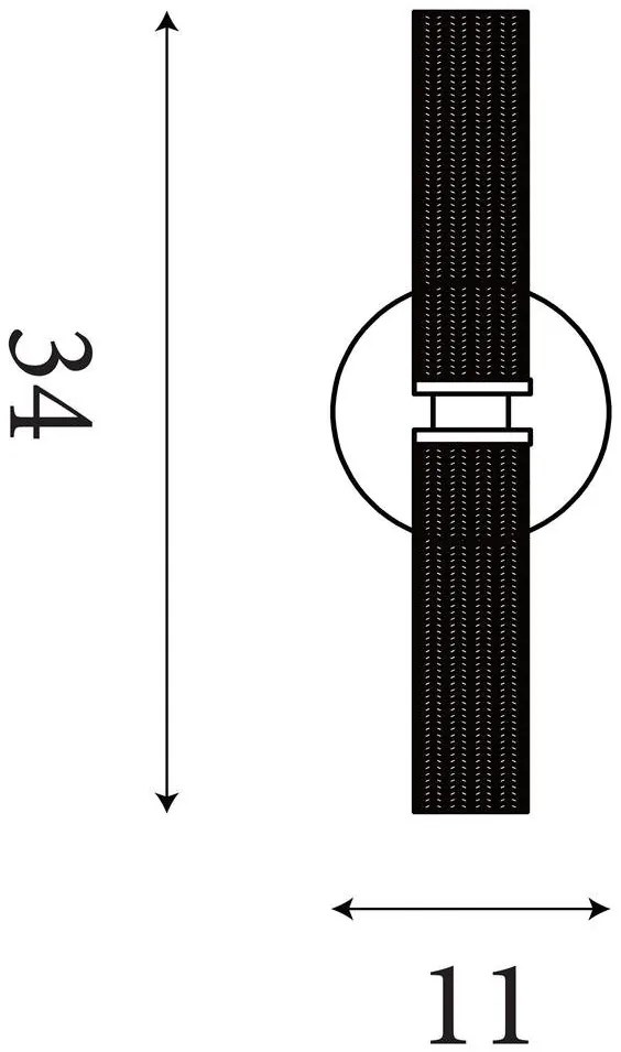 Aplica LED de perete baie metal alama IP44 Aberdeen 2