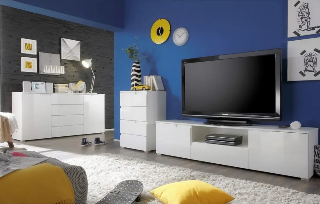 Dulap SPICE, alb lucios