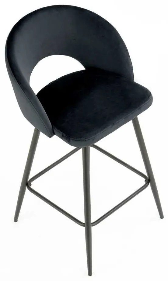 Scaun de bar Barnes, negru