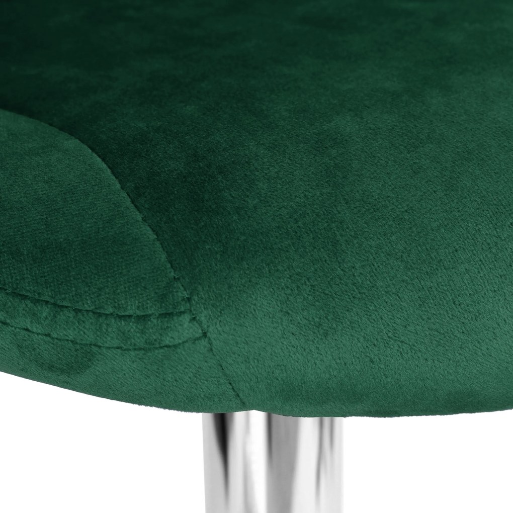 JAKS Scaun de bar cydro crom velvet verde