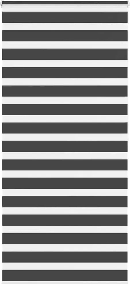 vidaXL Jaluzea tip zebra neagră lățime țesătură 100,9 cm poliester