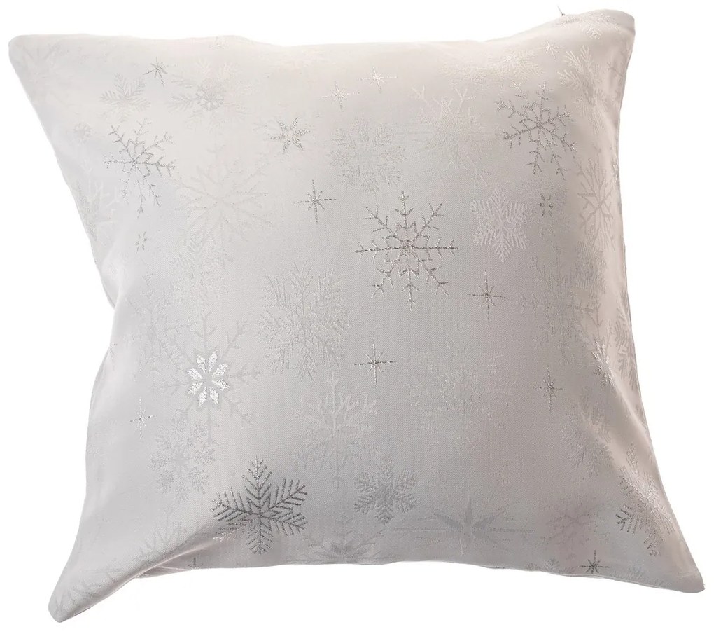 Față de pernă de Crăciun impermeabilă Fulgiargintii, 40 x 40 cm